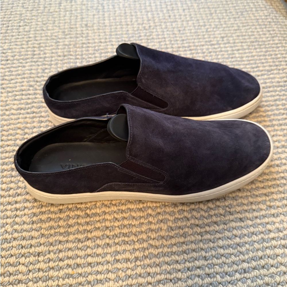 Vince Blue Suede Loafers Slip-Ons